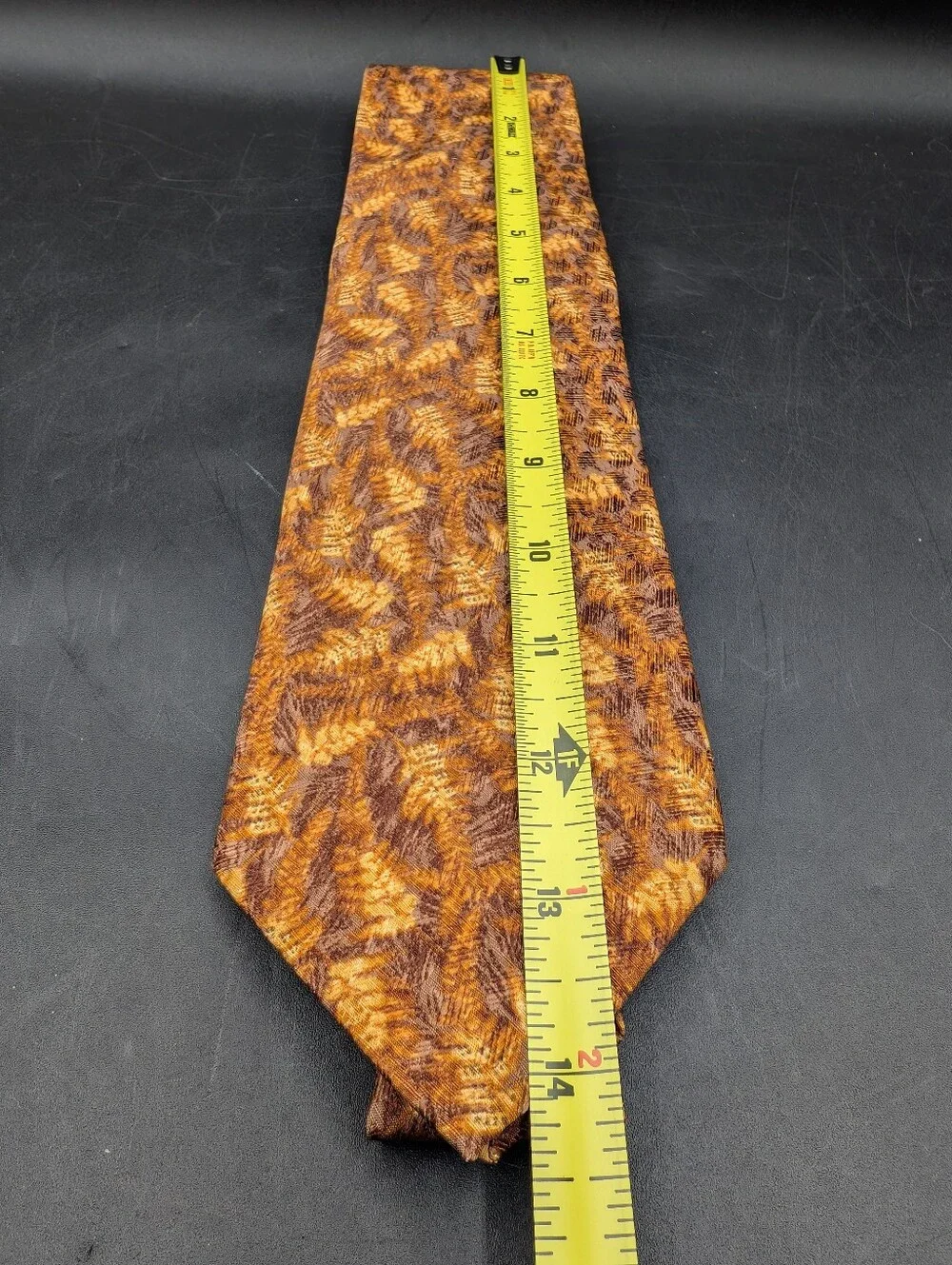 NWT Ermenegildo Zegna 100% Silk Neck Tie, Autumnal Leaves, Fall Foliage